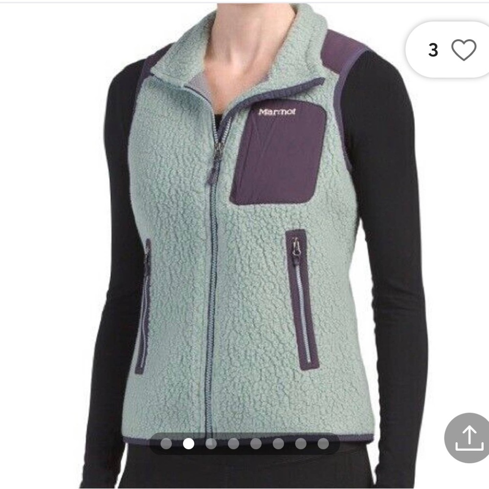 Green/purple Marmot Women Wiley Fleece Vest - Polartec